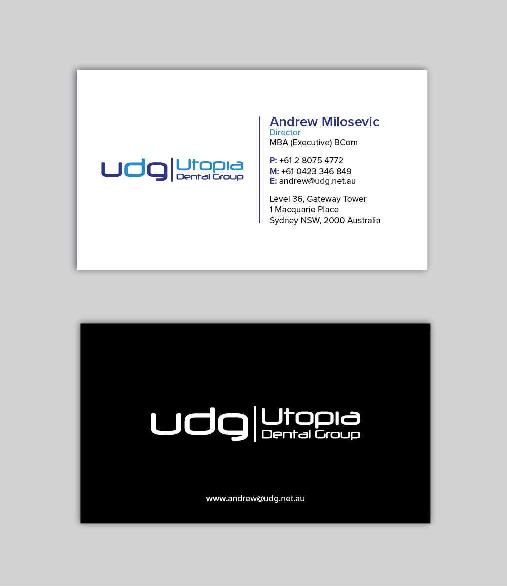 Visitenkarten-Design von HSYDESIGNER für Utopia Dental group | Design #7804128