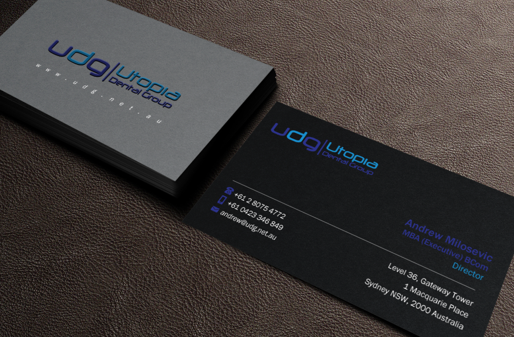 Diseño de Tarjeta de Presentación por Brand aid para Utopia Dental group | Diseño #7806683