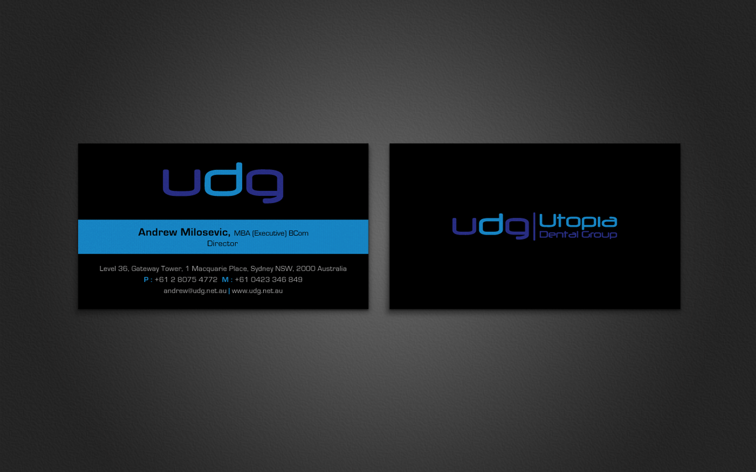 Diseño de Tarjeta de Presentación por chandrayaan.creative para Utopia Dental group | Diseño #7805163
