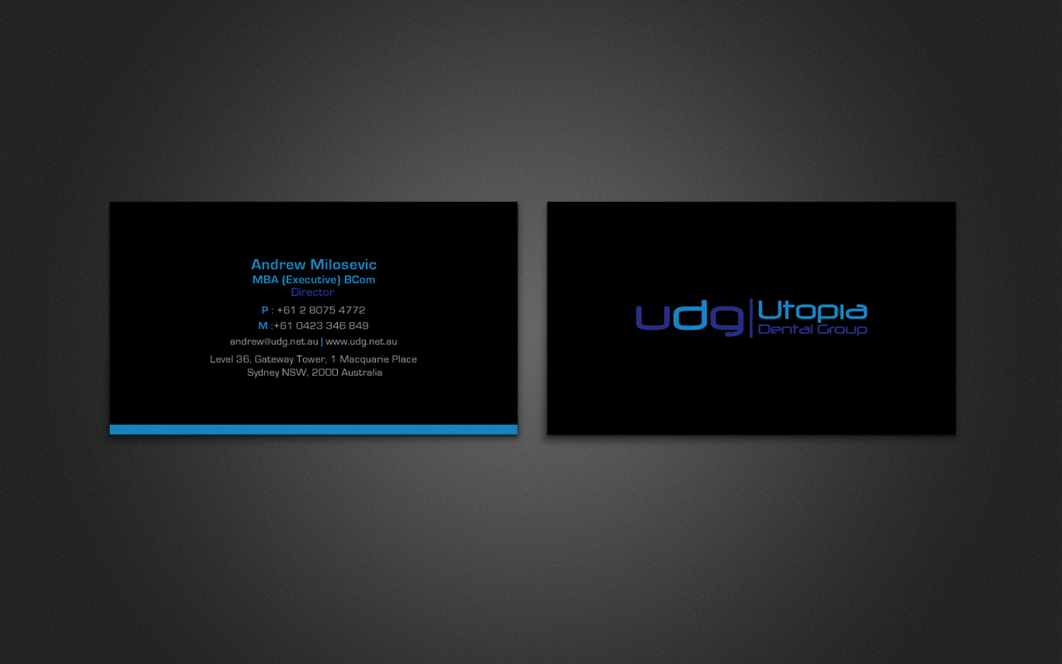 Design de Carte de Visite par chandrayaan.creative pour Utopia Dental group | Design #7816377