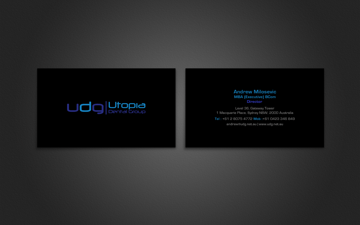 Diseño de Tarjeta de Presentación por chandrayaan.creative para Utopia Dental group | Diseño #7824622