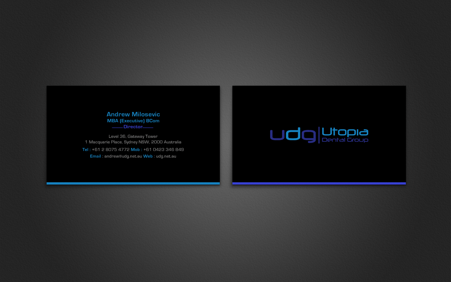 Business Card Design by chandrayaan.creative for Utopia Dental group | Design #7824625