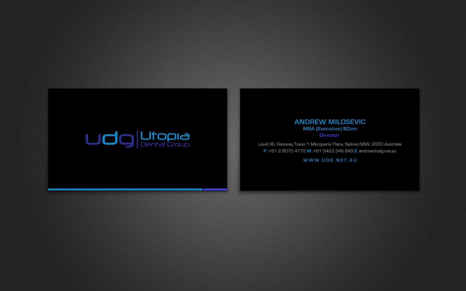 Diseño de Tarjeta de Presentación por chandrayaan.creative para Utopia Dental group | Diseño #7824628