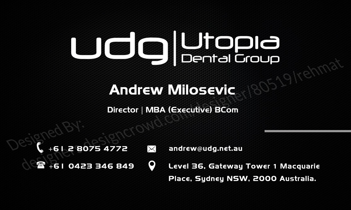 Business Card Design by Rehmat for Utopia Dental group | Design #7808887