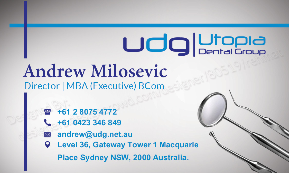 Business Card Design by Rehmat for Utopia Dental group | Design #7809252