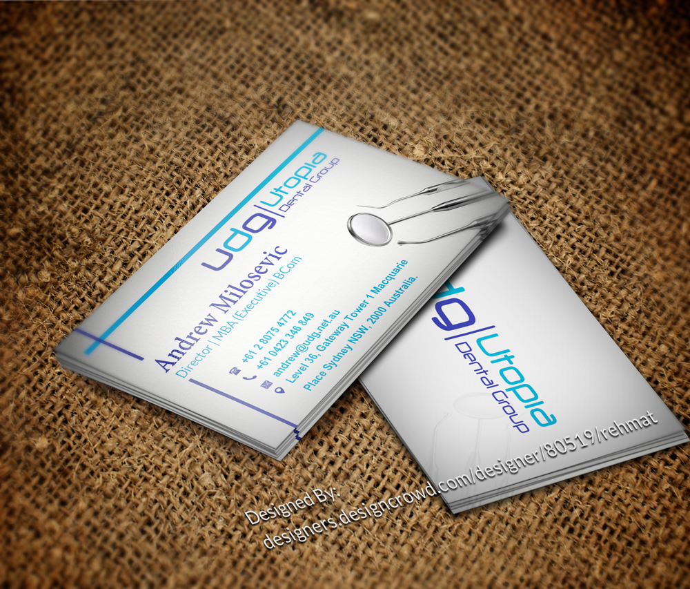 Business Card Design by Rehmat for Utopia Dental group | Design #7809254