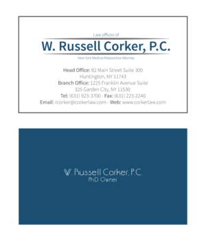 Stationery Design by Asim Nizami for Law Office of W. Russell Corker, P.C. | Design: #7830687