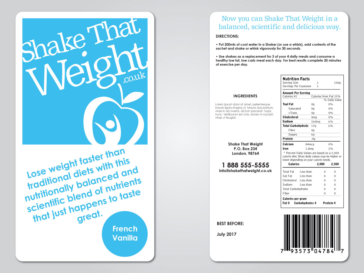 Packaging Design by Kings Bishop Design for shake that weight | Design #1954293