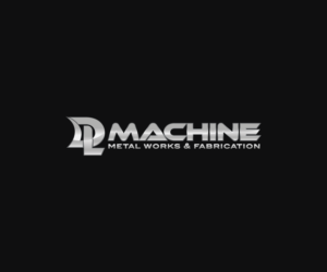 logo can say DL MACHINE,METAL WORKS,& FABRICATION or just be METALLIC FINISH | Logo Design by Mario