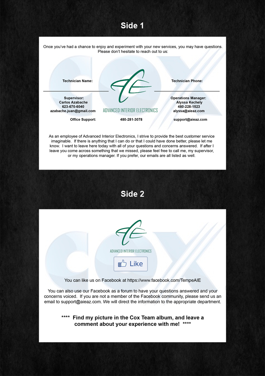 Flyer Design by Sharon for Advanced Interior Electronics  | Design #1927326