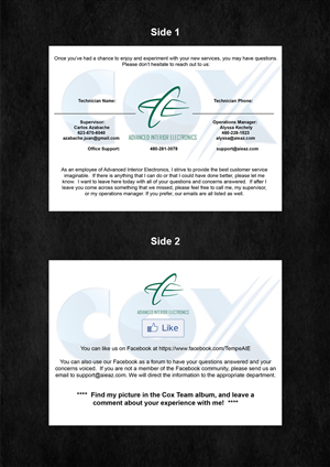 Flyer Design by Sharon for Advanced Interior Electronics  | Design: #1927326