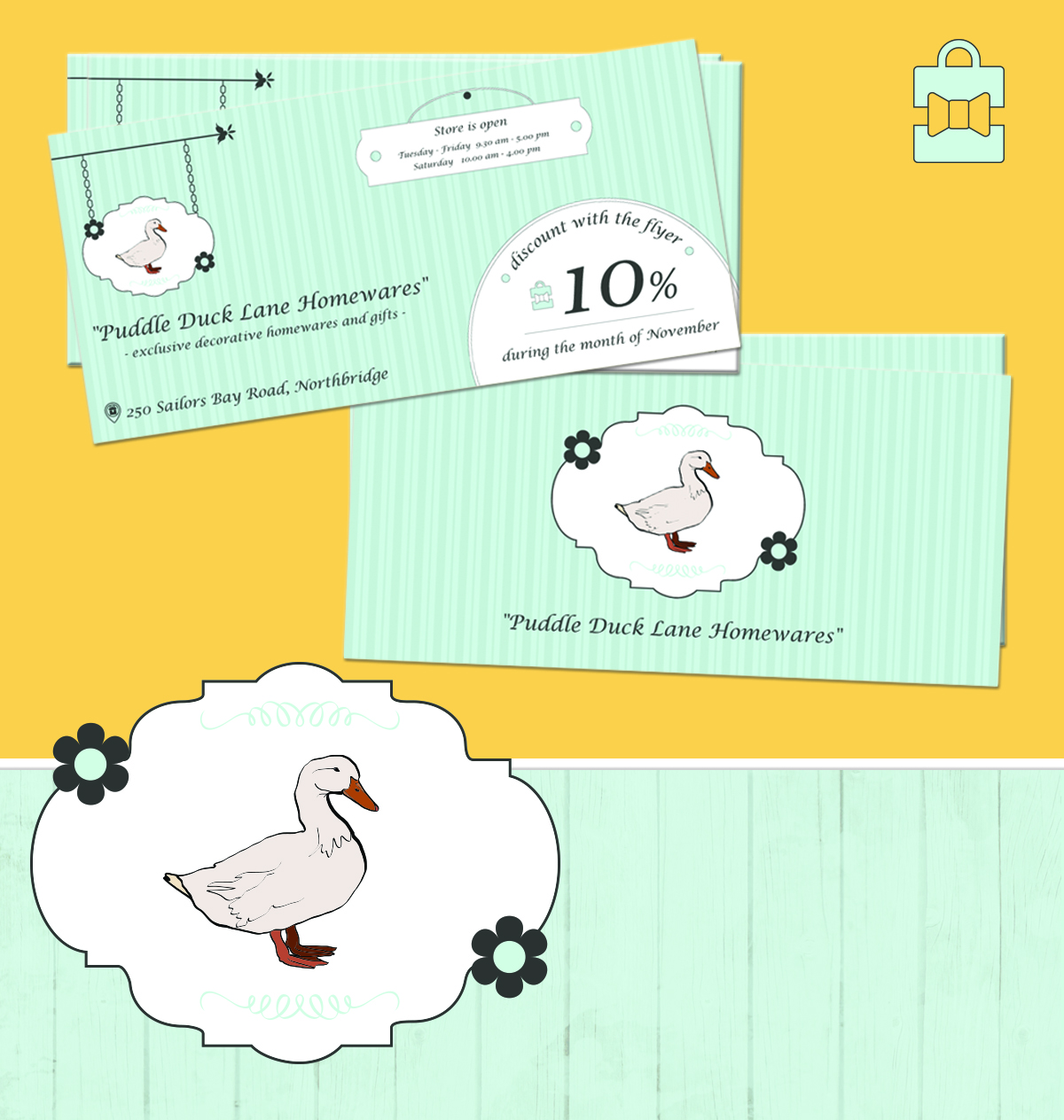Diseño de Flyer por mehandzic.j para Puddle Duck Lane Homewares | Diseño #7811425