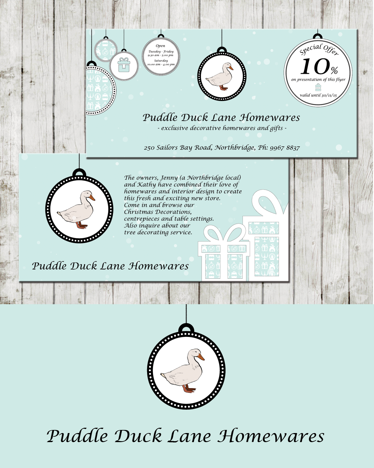 Diseño de Flyer por mehandzic.j para Puddle Duck Lane Homewares | Diseño #7842551
