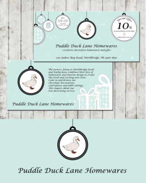 Diseño de Flyer por mehandzic.j para Puddle Duck Lane Homewares | Diseño #7842551