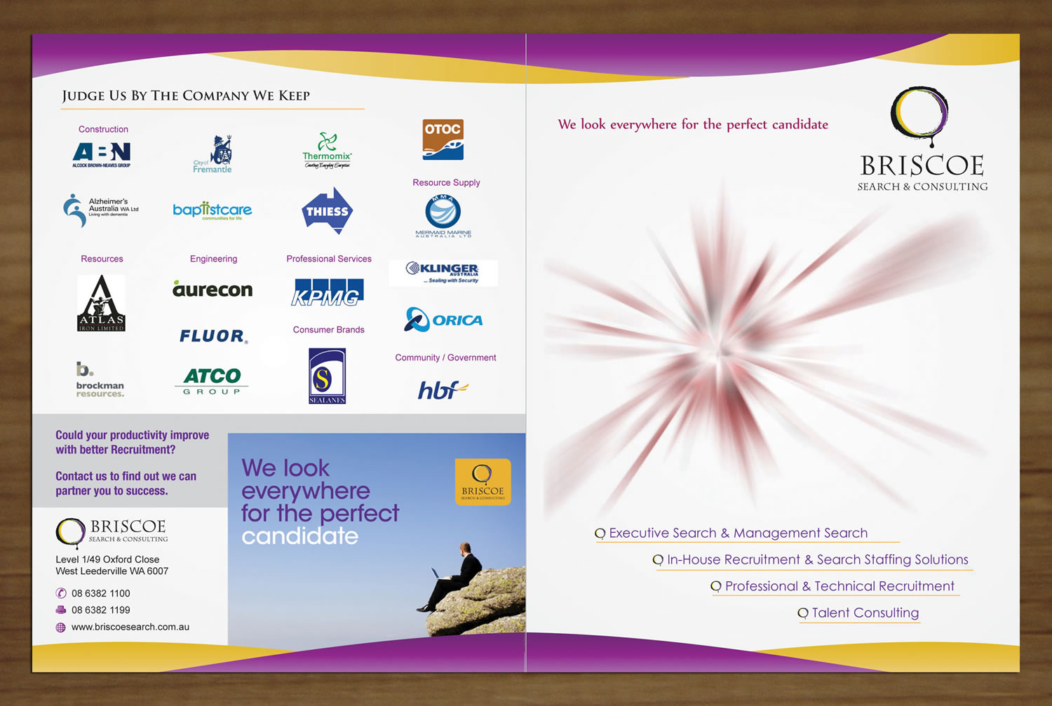 Broschüren-Design von Sbss für Briscoe Search & Consulting | Design #1934418