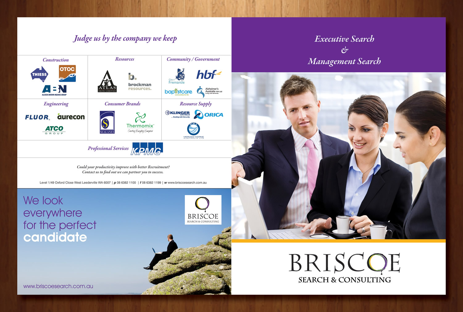 Broschüren-Design von Sbss für Briscoe Search & Consulting | Design #1934441