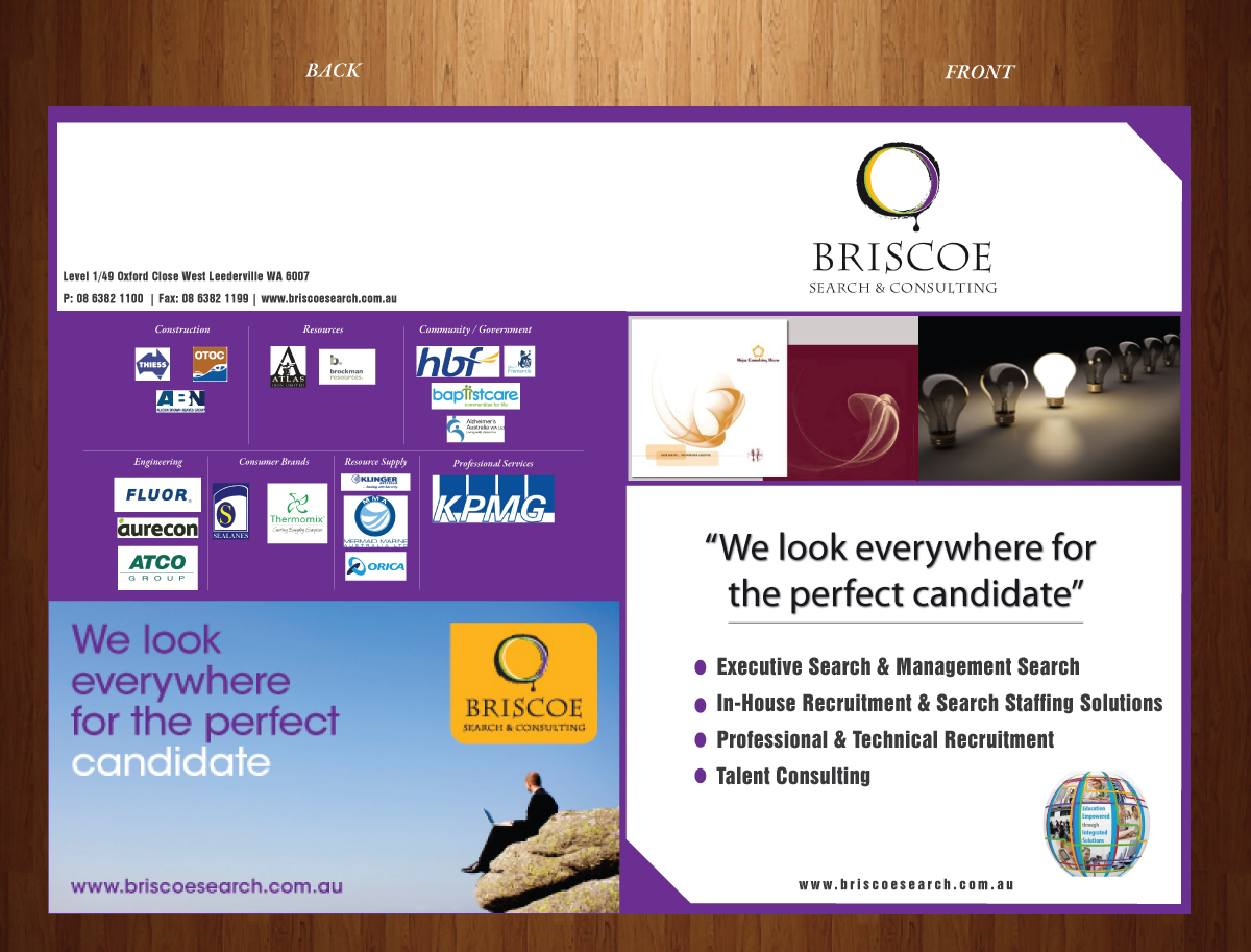 Brochure Design by Sbss for Briscoe Search & Consulting | Design #1934478