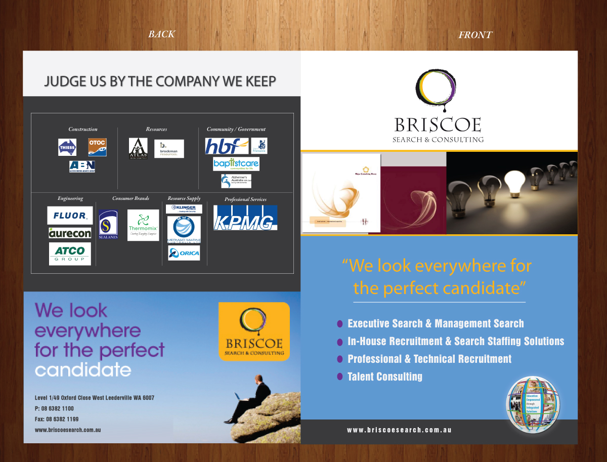 Brochure Design by Sbss for Briscoe Search & Consulting | Design #1934483