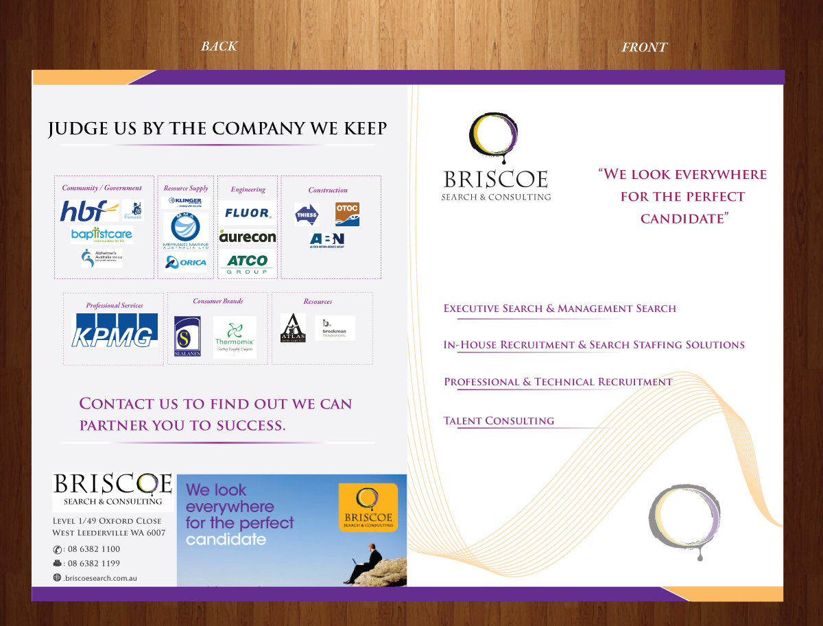 Brochure Design by Sbss for Briscoe Search & Consulting | Design #1934794