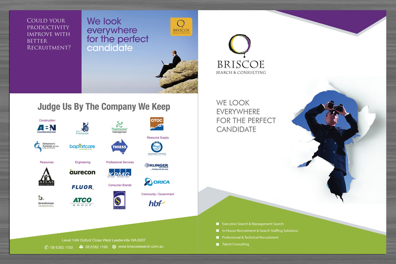 Brochure Design by Sbss for Briscoe Search & Consulting | Design #1951179