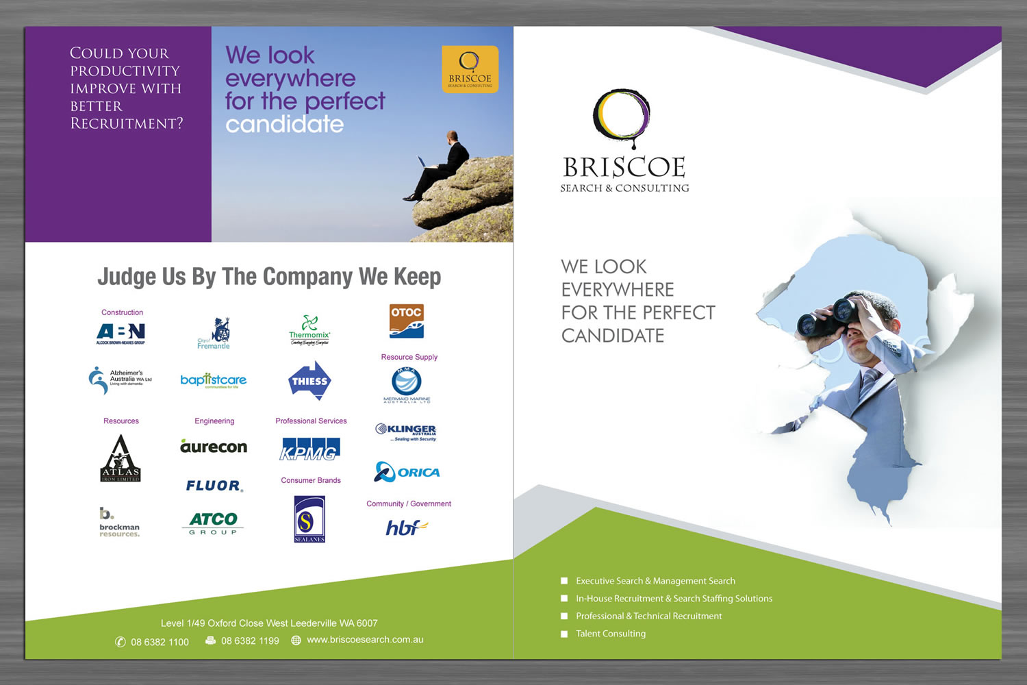Brochure Design by Sbss for Briscoe Search & Consulting | Design #1951200
