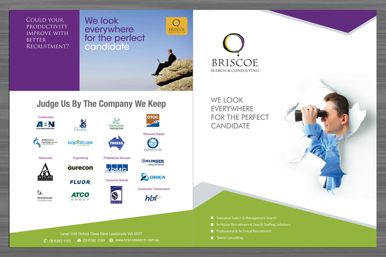 Brochure Design by Sbss for Briscoe Search & Consulting | Design #1951205