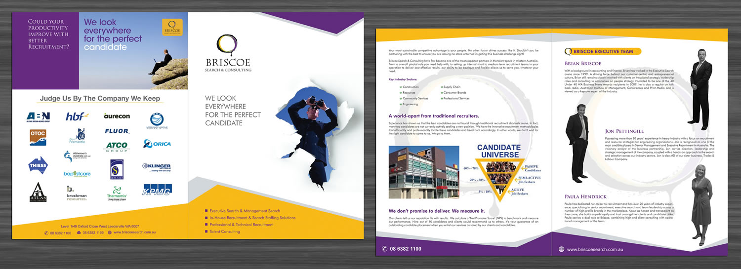 Broschüren-Design von Sbss für Briscoe Search & Consulting | Design #1961450