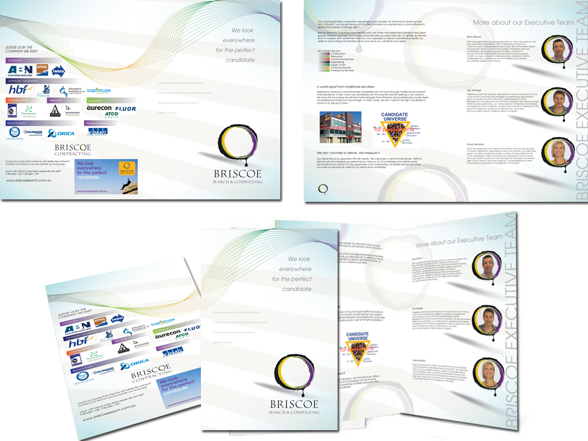 Brochure Design by Soula Vetter for Briscoe Search & Consulting | Design #1939348