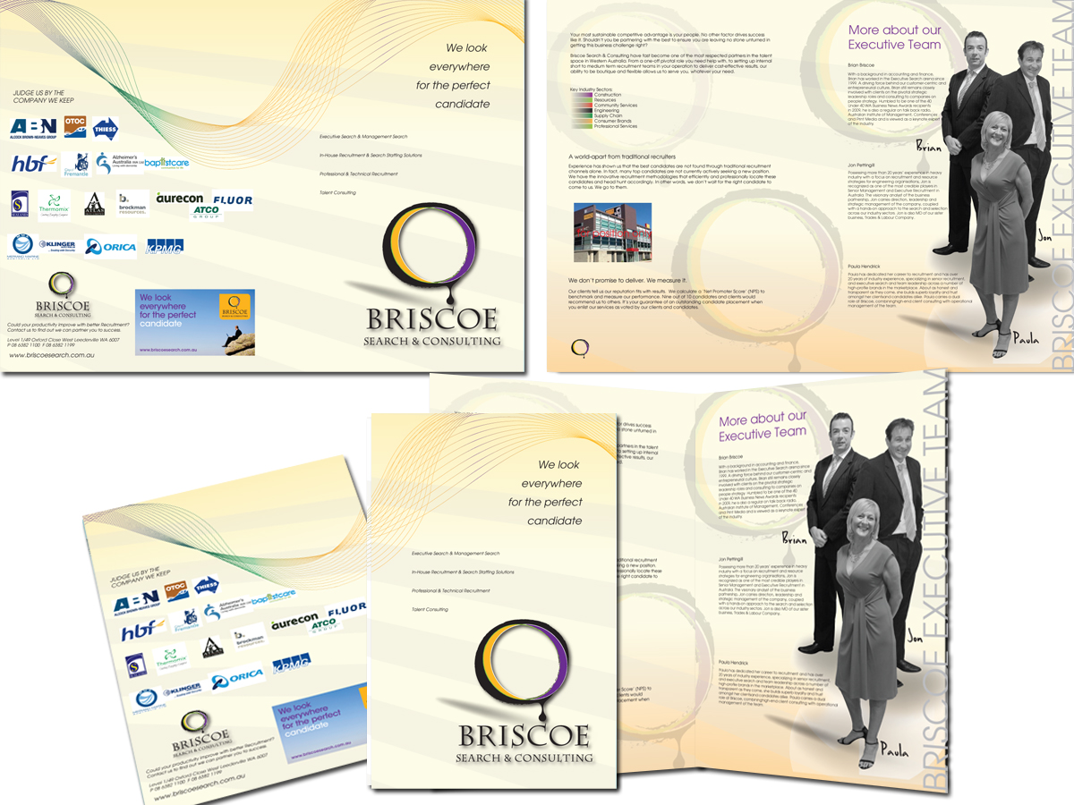 Brochure Design by Soula Vetter for Briscoe Search & Consulting | Design #1955849