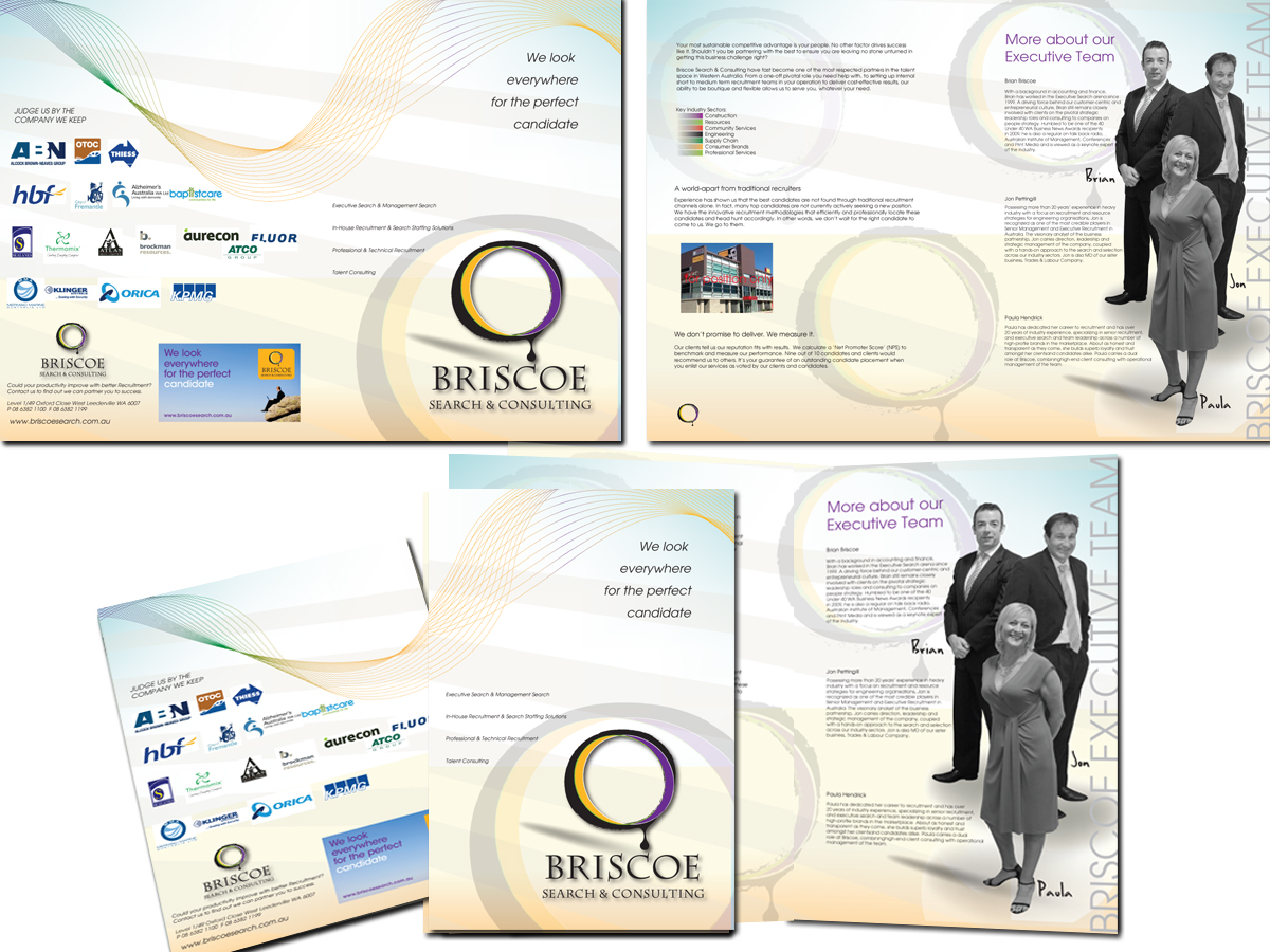 Brochure Design by Soula Vetter for Briscoe Search & Consulting | Design #1955874