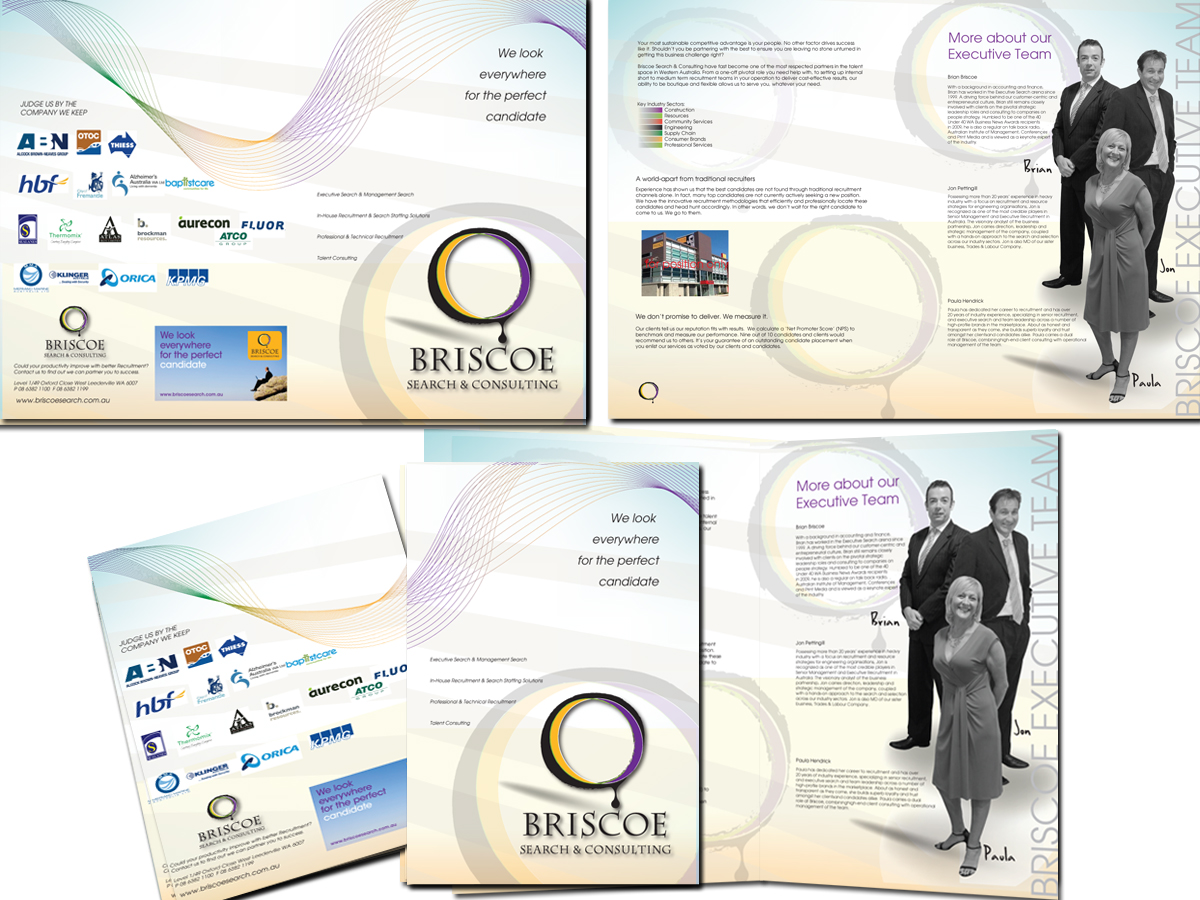 Brochure Design by Soula Vetter for Briscoe Search & Consulting | Design #1956900