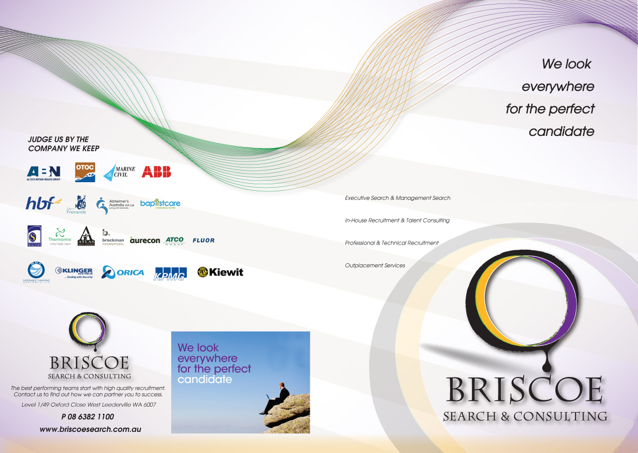 Brochure Design by Soula Vetter for Briscoe Search & Consulting | Design #2055093