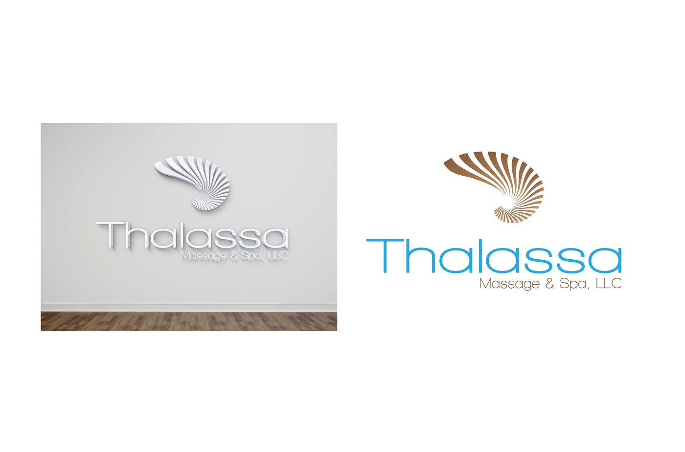 Logo Design by Fotografescu for Thalassa Massage & Spa, LLC | Design #7896127