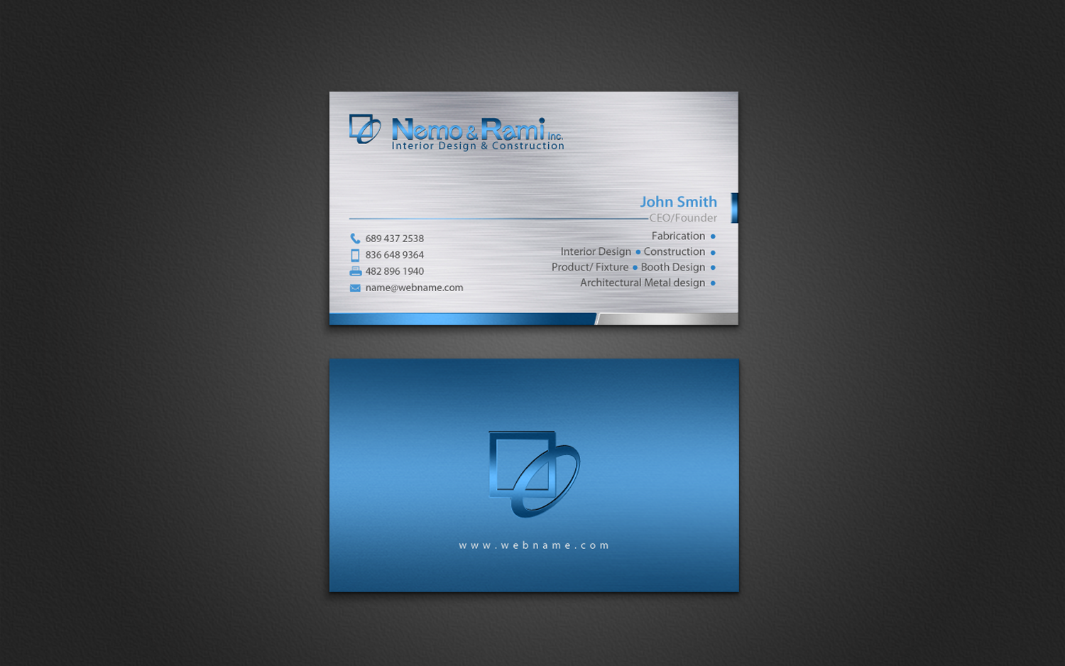 Business Card Design by chandrayaan.creative for NEMO@RAMI | Design #7817906