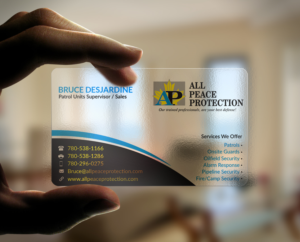 Design de Carte de Visite par Designing Birds pour All Peace Protection | Design : #7861712