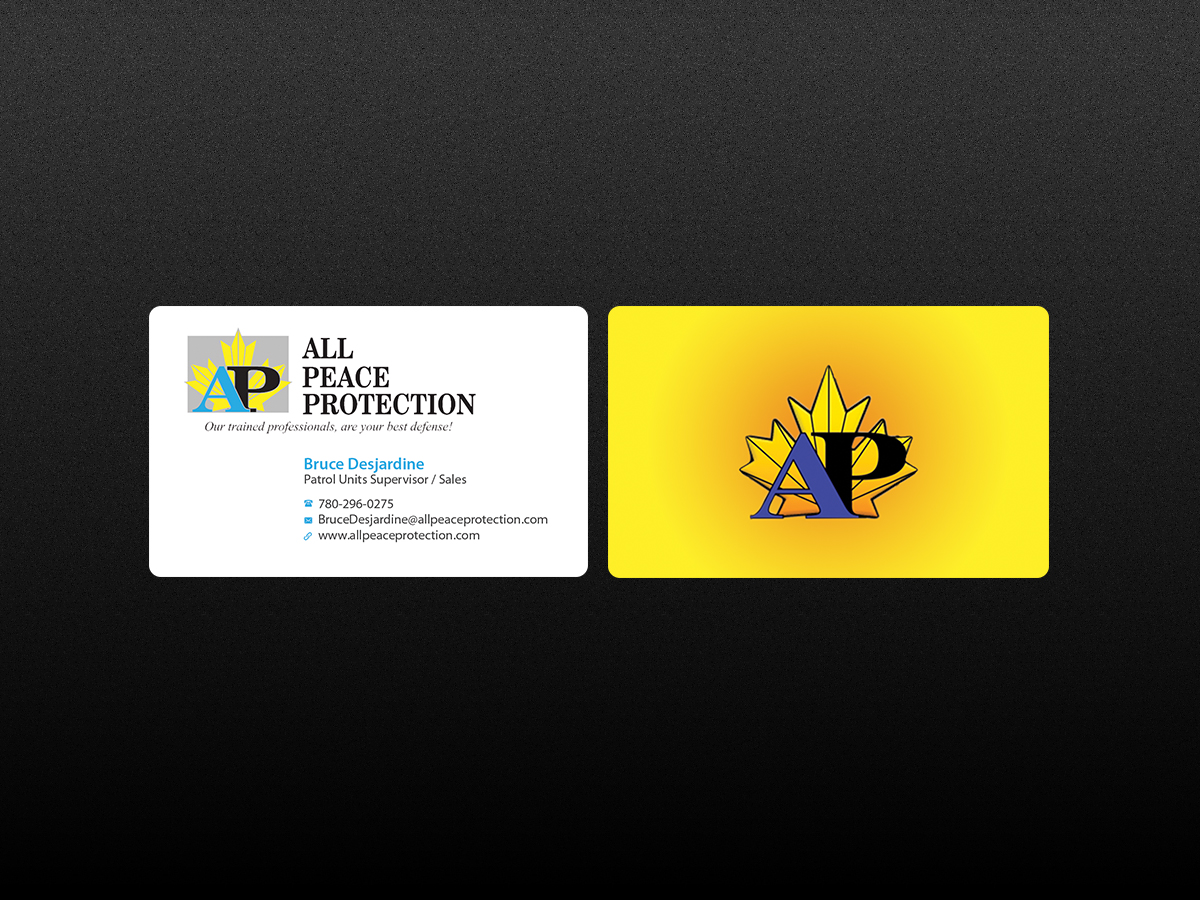 Design de Carte de Visite par Creations Box 2015 pour All Peace Protection | Design #7819661
