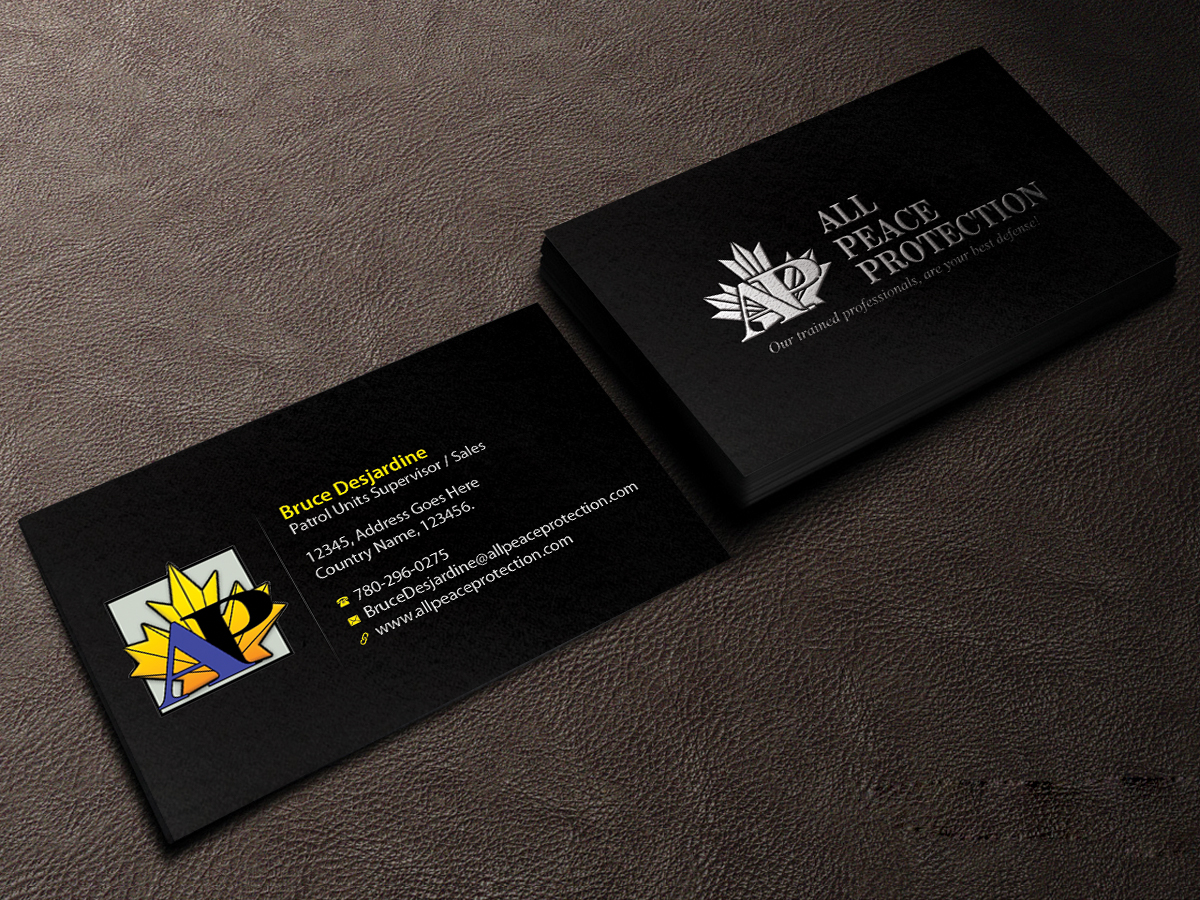 Diseño de Tarjeta de Presentación por Creations Box 2015 para All Peace Protection | Diseño #7819665