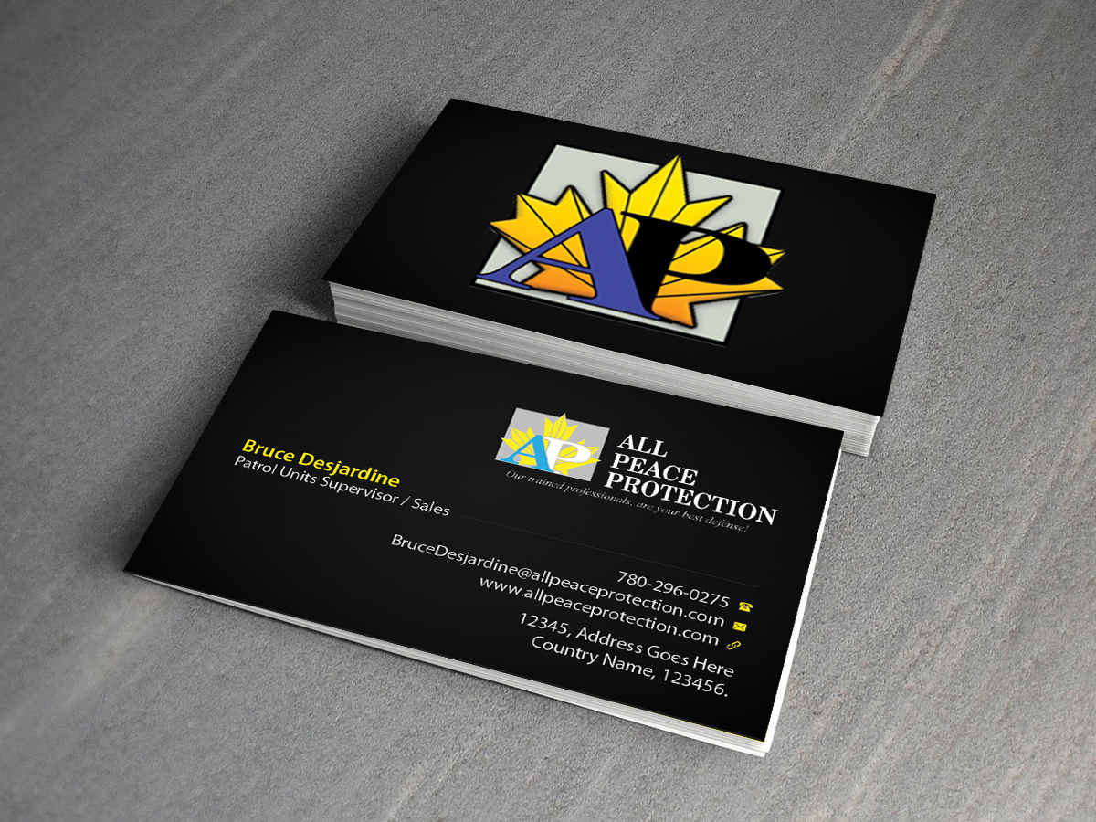 Design de Carte de Visite par Creations Box 2015 pour All Peace Protection | Design #7819666