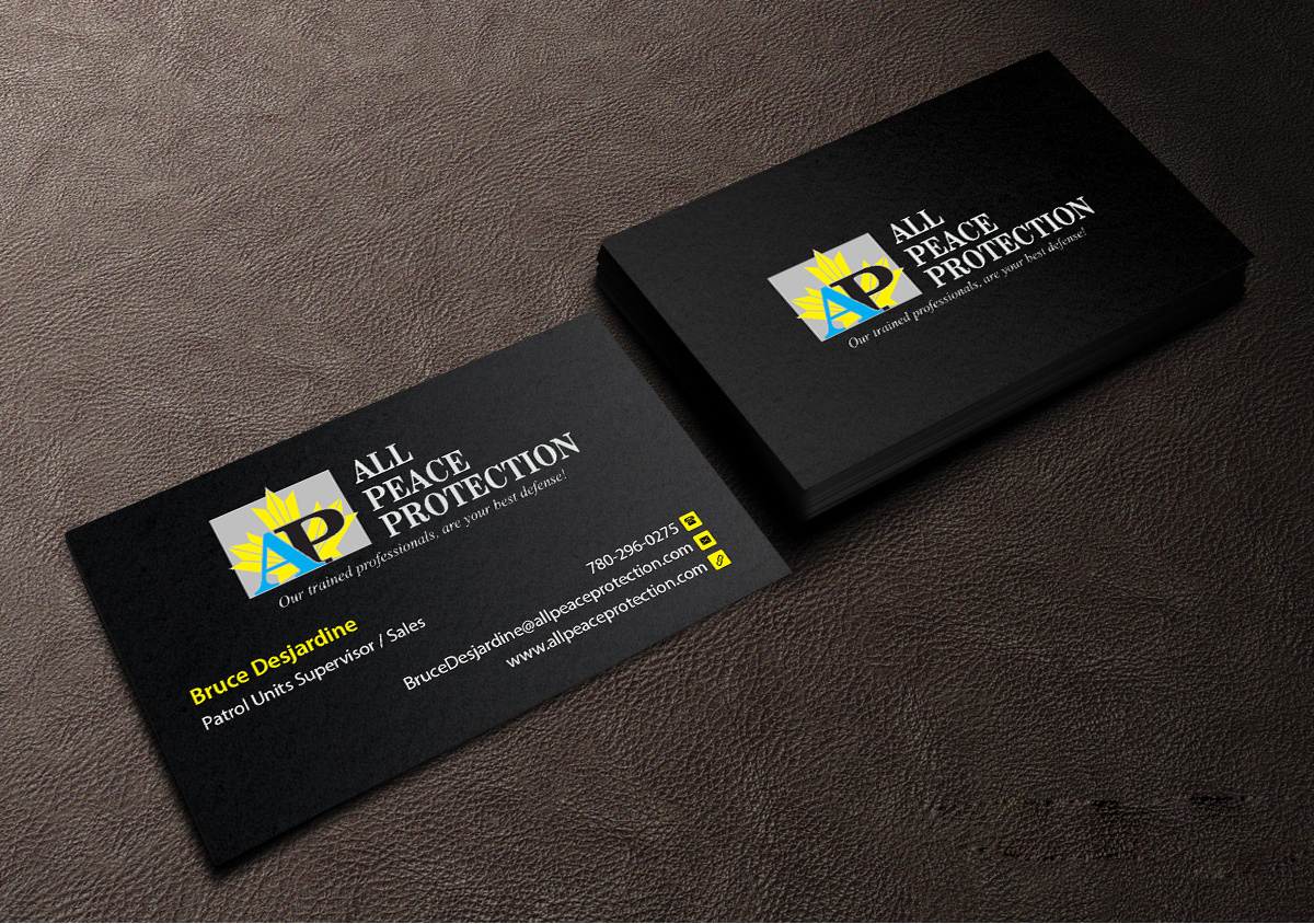 Business Card Design by Creations Box 2015 for All Peace Protection | Design #7819670