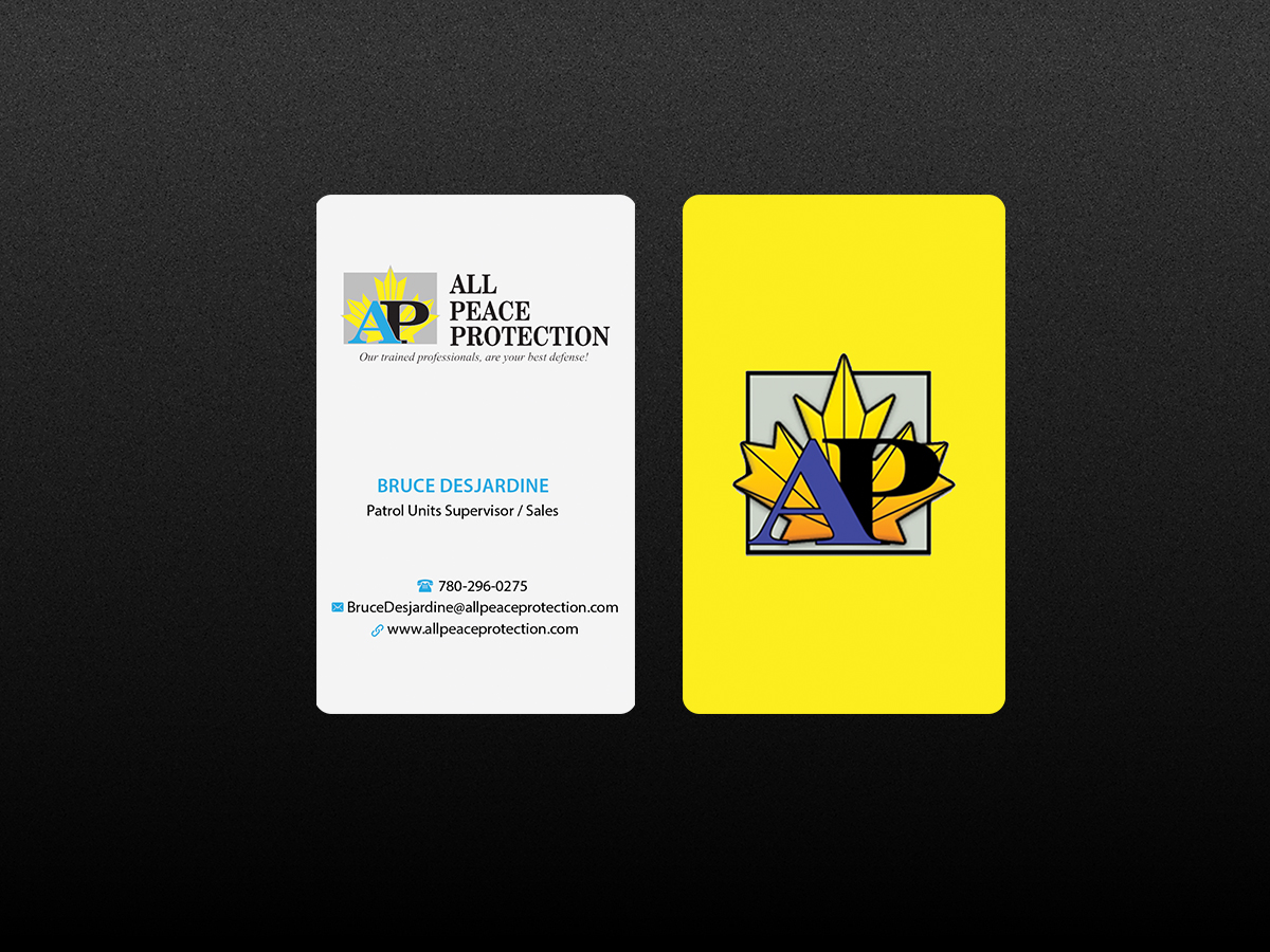 Diseño de Tarjeta de Presentación por Creations Box 2015 para All Peace Protection | Diseño #7819674