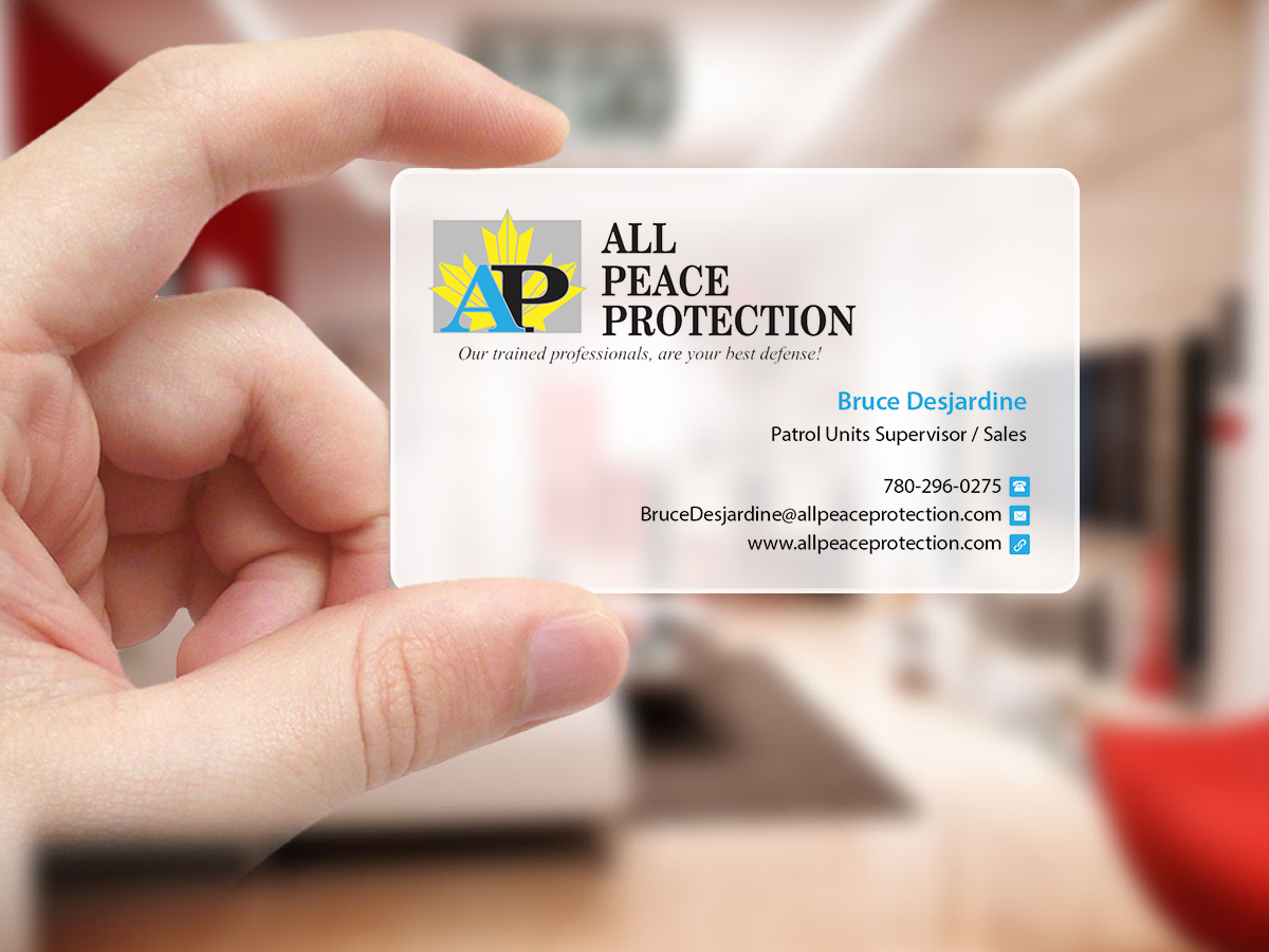 Business Card Design by Creations Box 2015 for All Peace Protection | Design #7819677