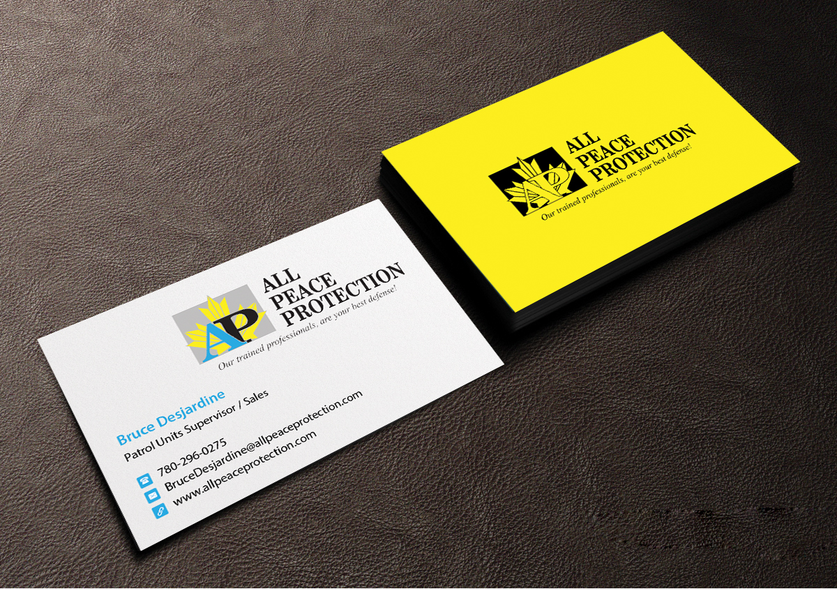 Business Card Design by Creations Box 2015 for All Peace Protection | Design #7819679