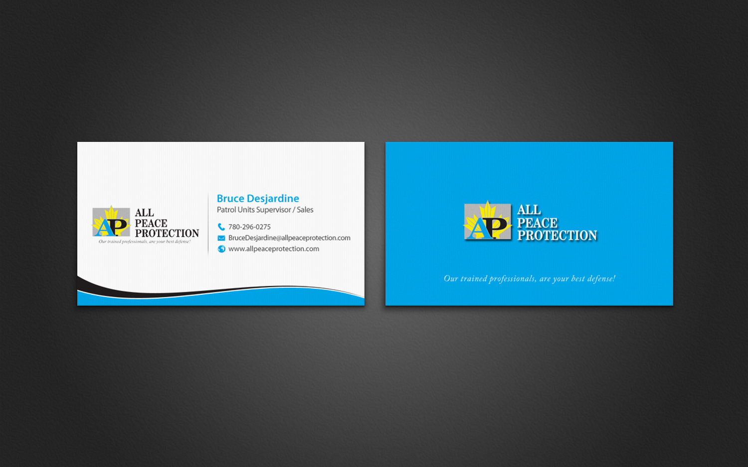 Business Card Design by chandrayaan.creative for All Peace Protection | Design #7822932