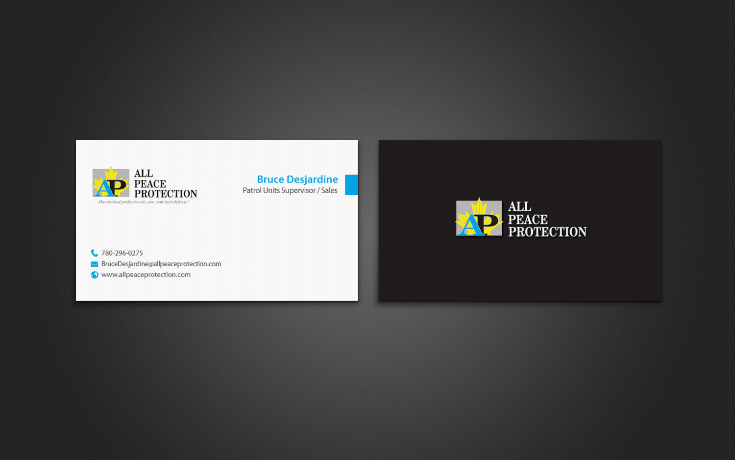Business Card Design by chandrayaan.creative for All Peace Protection | Design #7822944