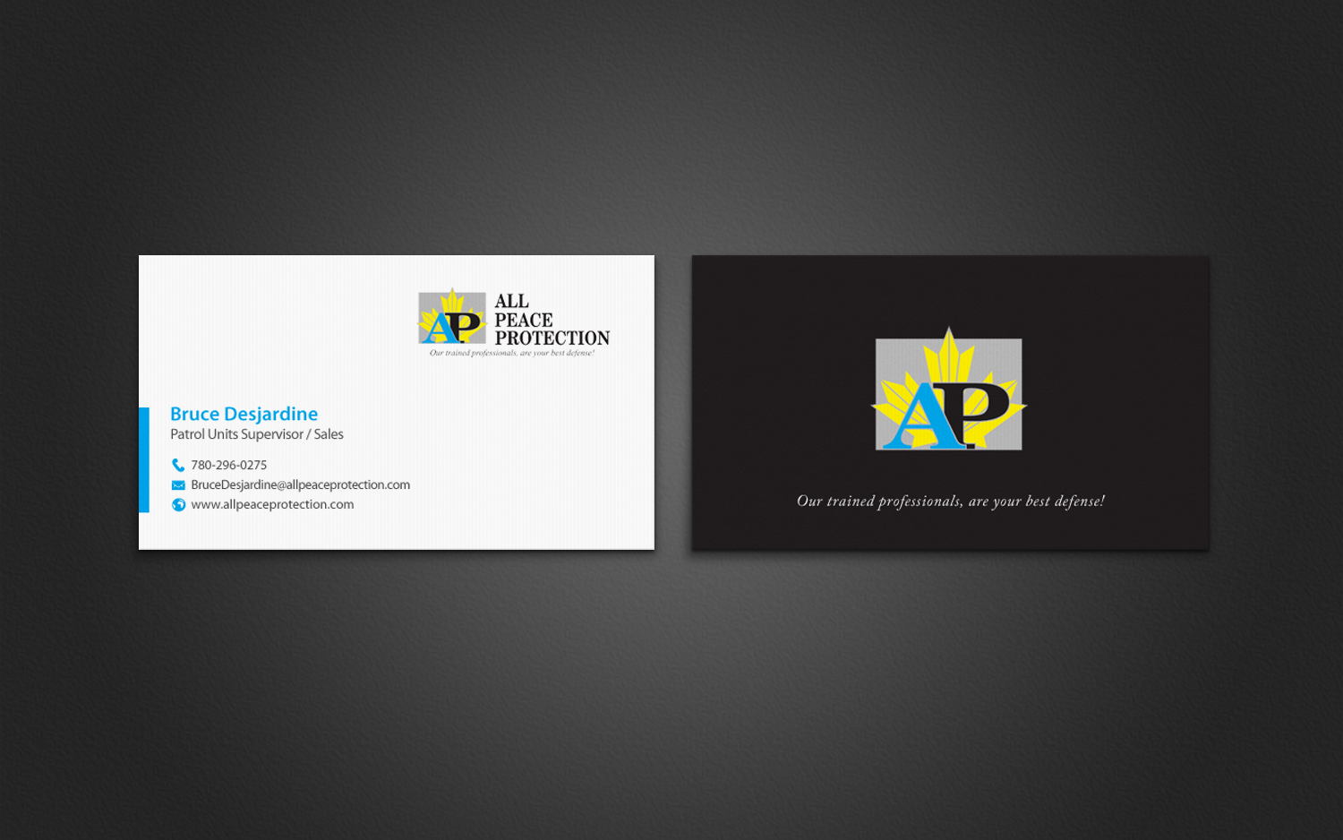 Visitenkarten-Design von chandrayaan.creative für All Peace Protection | Design #7822950