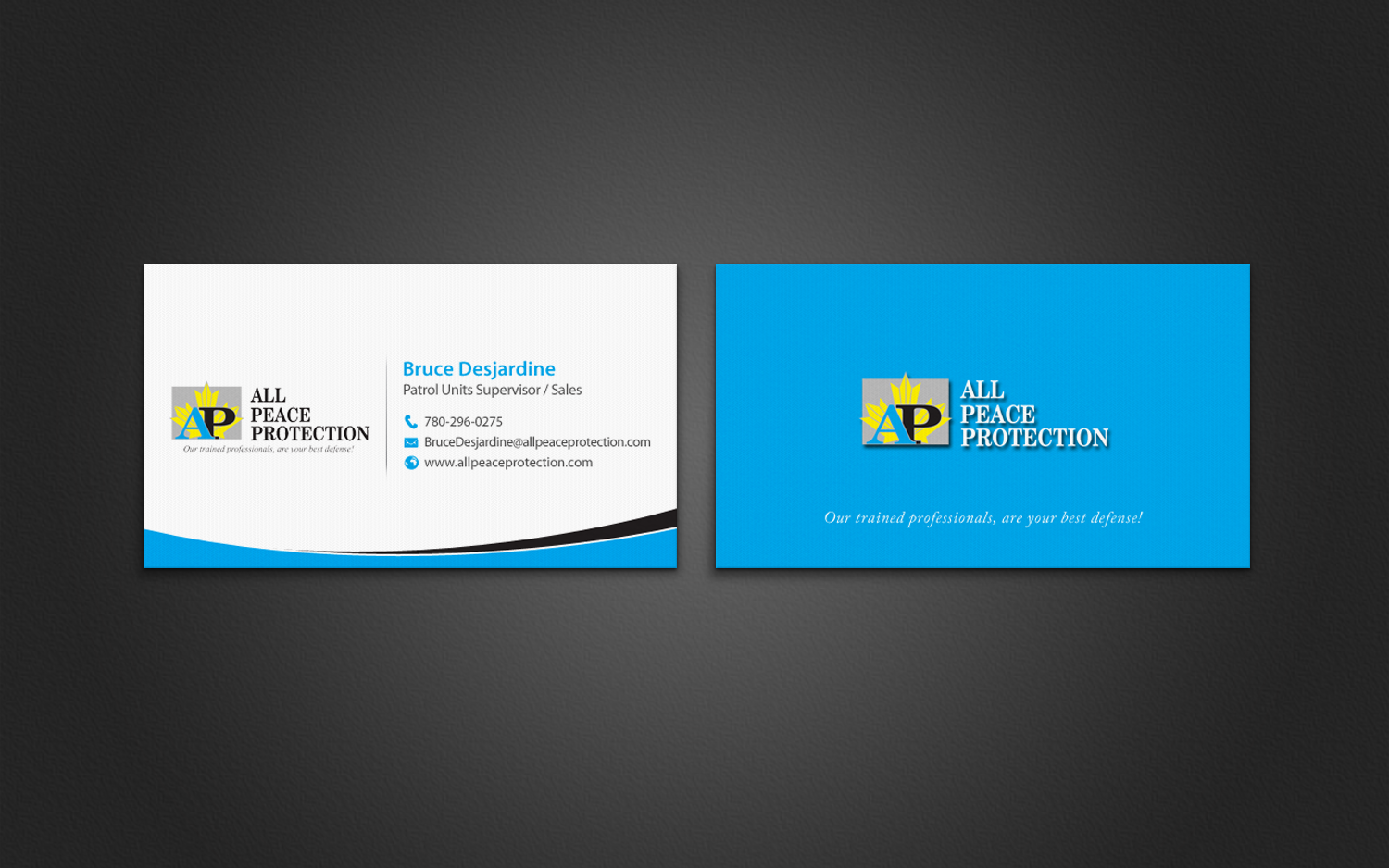 Business Card Design by chandrayaan.creative for All Peace Protection | Design #7822954