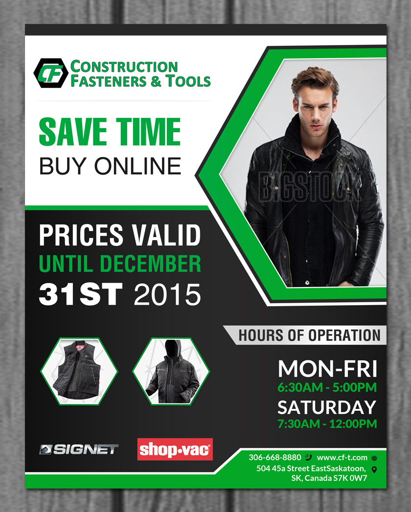 Flyer Design by creative.bugs for Construction Fasteners and Tools LTD | Design #7813784