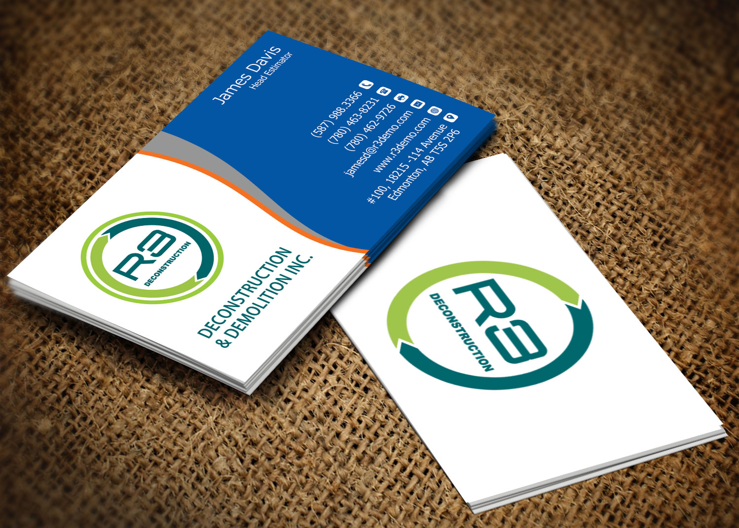 Business Card Design by Lanka Ama for R3 Deconstruction | Design #7822498