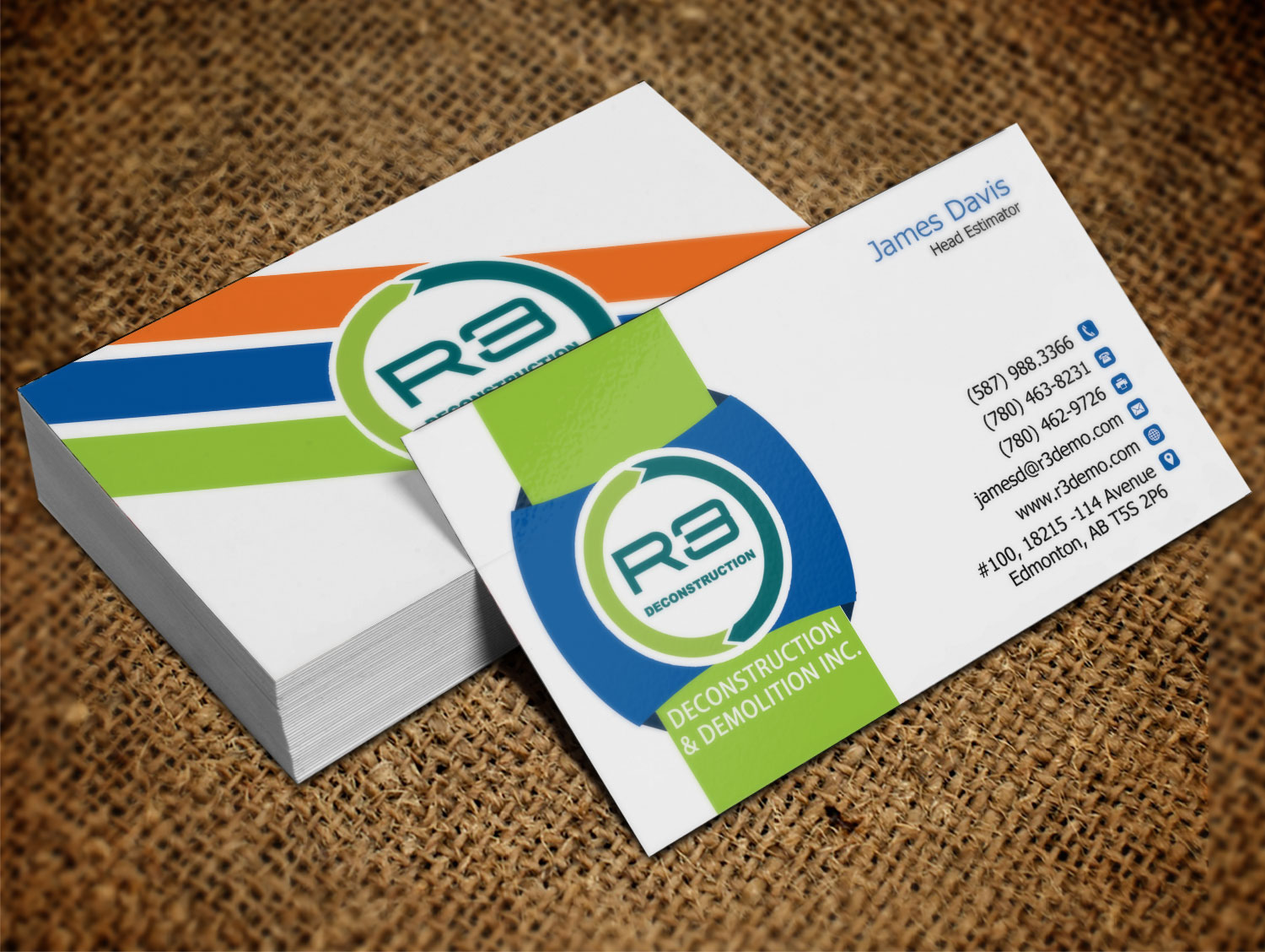 Business Card Design by Lanka Ama for R3 Deconstruction | Design #7822501