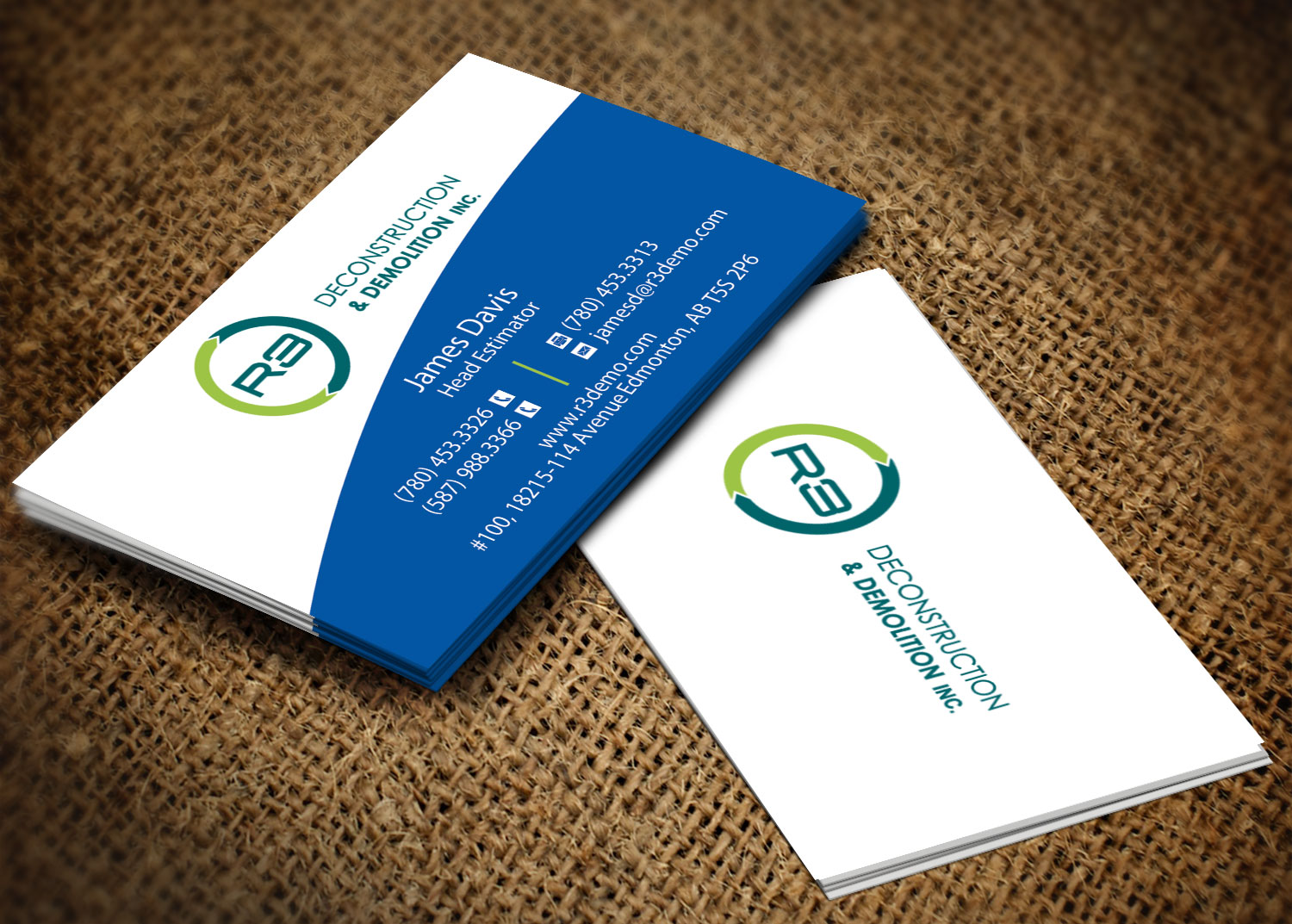 Business Card Design by Lanka Ama for R3 Deconstruction | Design #7822505